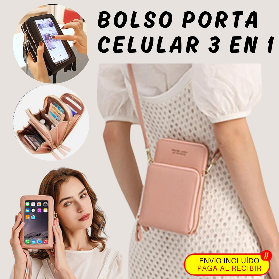 BOLSO PORTA CELULAR 3 EN 1