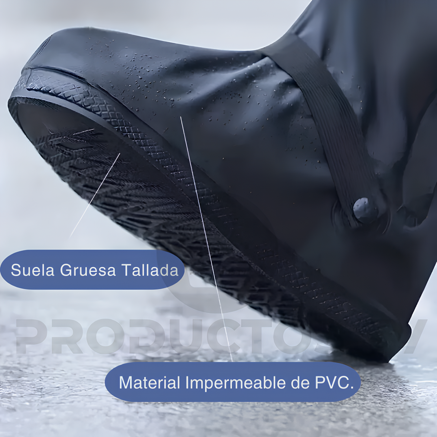 CUBRECALZADO IMPERMEABLE ☂ + SUELA ANTI-RESBALANTE👞 UNISEX ¡ADIÓS A PIES 👣 MOJADOS EN DÍAS LLUVIOSOS🌧!