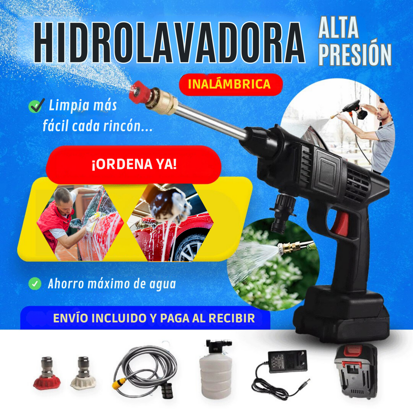 💧HIDROLAVADORA INHALAMBRICA.🚿 2