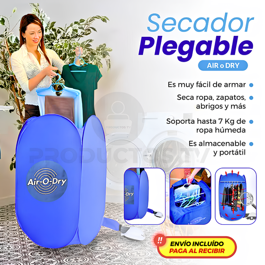 SECADORA PLEGABLE AIR O DRY (OLVÍDATE DEL MAL OLOR EN TU ROPA ESOS DIAS FRIOS O LLUVIOSOS)