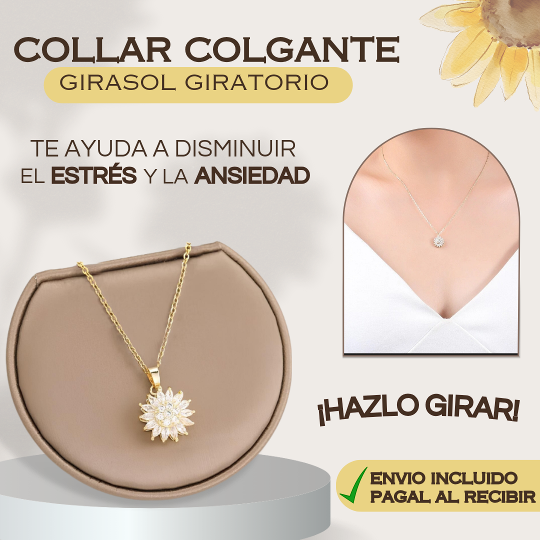 COLLAR COLGANTE GIRATORIO GIRASOL