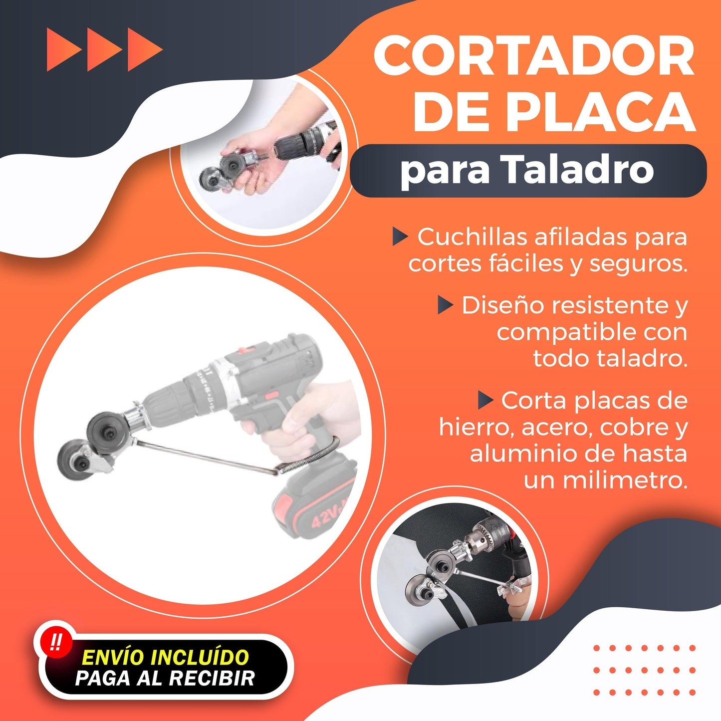 CORTADOR DE PLACA PARA TALADRO